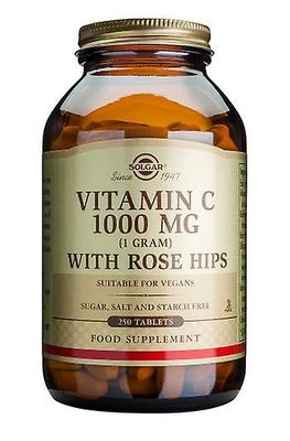 Solgar vitamiini C 1000 mg ruusun lonkat tabletit, 250