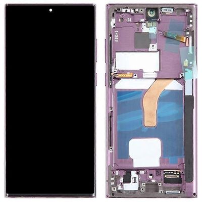 Yhteensopiva Samsung Galaxy S22 Ultra 5G S908 Grade C LCD-näytön ja digitointikokoonpanon + kehysosan (TFT) kanssa (ilman logoa) Violetti