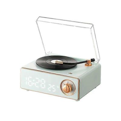 YJQ-WT4 retro bluetooth-kaiutin musta liimalevy herätyskello stereokaiutin Vaaleansininen