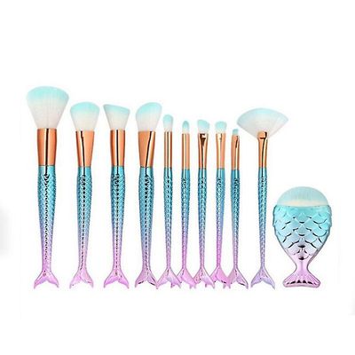 Flerfarvede havfrue makeup pensler 4