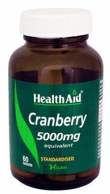 Health Aid Cranberry 5000mg-standardoitu, 60 tablettia