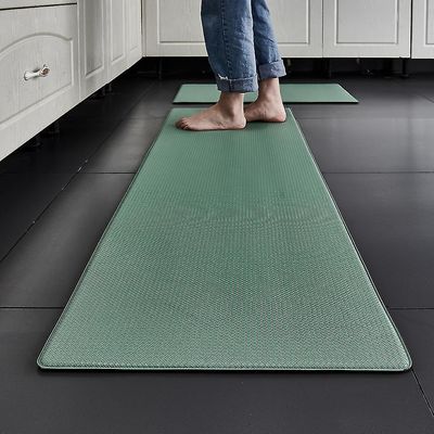 Liukumaton Vedenpitävä Keittiömatot Väsymyksenesto Paksu pehmustettu lattiamatto Vihreä 45x75cm