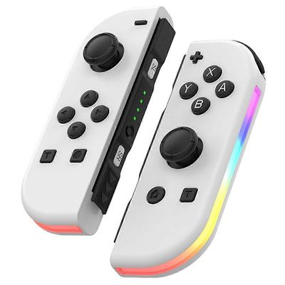 K7I JOY-02 1 pari langatonta ohjainta Nintendo Switch -pelikonsolille j3G Bluetooth-pelikahvalla Monivärinen White White