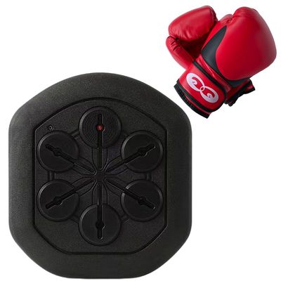 Elektroninen nyrkkeilyharjoituskone ladattava musiikki nyrkkeilykone Musta With Gloves