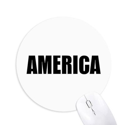 America Country Navn Sort Runde Skridsikker Gummi Musemåtte Game Office Musemåtte