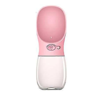 Udendørs bærbar drikkevandsflaske til lille kæledyr Pink 550ml