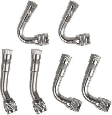Augro 6pcs Dekk Adapter Dekk Ventil Forlengelse 45/90/135 Graders For Bil Motorsykkel Sykkel