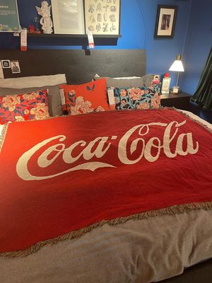 Sofa blanket Retro amerikansk teppe sofa teppe cocacola coca-cola vegg dekorative teppe