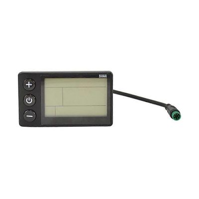 S866 sähköpyörän LCD-näyttö sähköpyörän sähköskootterin näyttömittarin ohjauspaneeli vedenpitävällä pistokkeella Musta