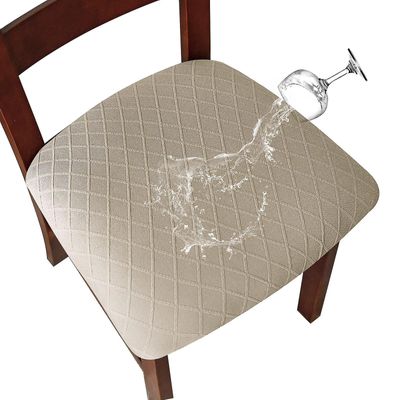 Housses De Sige De Chaise Impermables Pour Salle Manger, Housses De Sige De Salle Manger Extensibles En Jacquard Lavables, Lot De 1 Housses De Sige