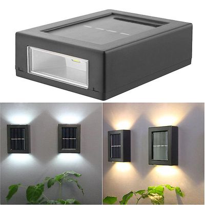 2Pcs førte sol væg lys udendørs vandtæt ip65 veranda haven haven væglampe værftet dekoration sol væg lightingr haven dekoration 8pcs Colorful
