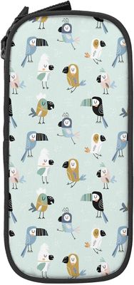 Kerota Värikkäät papukaijat Tukaanit Penaali Suuri kapasiteetti Kestävä kynäpussi Säilytyskynä Laukku vetoketjulla Pussilaatikko Kiinteä kotelo1284...