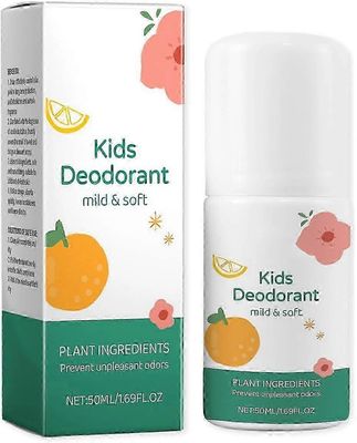 Raikas luonnollinen deodorantti lapsille teini-ikäisille, alumiiniton hypoallergeeninen deodorantti, vanilja sitrushedelmien rullan tuoksu lasten h...