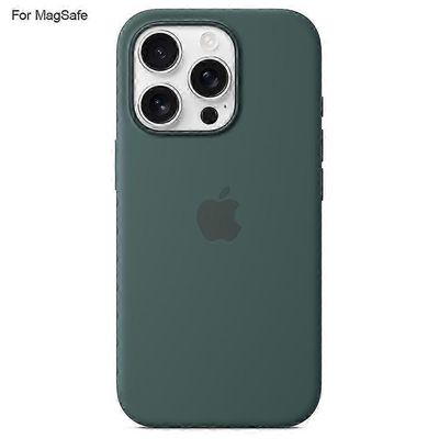 yhteensopiva iPhone 16 Pro -kotelo Yhteensopiva MagSafe Liquid Silicone -puhelimen takakannen kanssa [Induction Popover]_Gift G:lle Vihreä