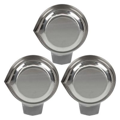 3kpl jauhepunnituspannu ruostumattomasta teräksestä valmistettu vaakapannu jauhe mitta-alusta korujen vaaka Hopea 7.50X6.50X1.50CM