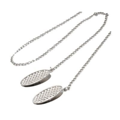 Uudelleenkäytettävät lautasliinapidikkeet - Lautasliinan kaulan ketjupidikkeet ammattilaisille ja opiskelijoille - Race Bib Clips & Worker Gears hopea