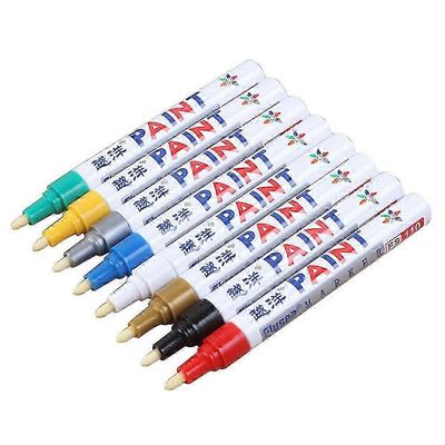 12 väriä Yleiskäyttöiset maalitussit Pysyvät vedenpitävät renkaat Autot Kynä Doodle väri01