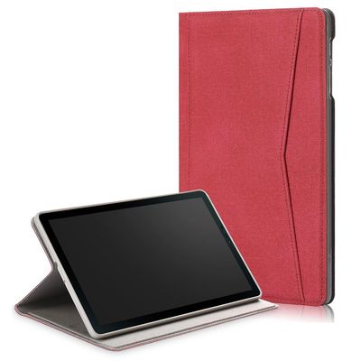Support Insert Pocket Holster Tpu Soft Shell Samsung Tab A 10.1 T510 / T515 suojakansi Punainen