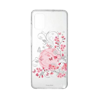 Crazy Kase Skrog til Samsung Galaxy A41 Fleksibel blomst og sommerfugl