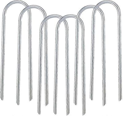 Trampoliinit Tuulipanokset Heavy Duty U Type Sharp Ends Safety Ground Anchor sinkitty teräs jalkapallomaaleihin, retkeilytelttoihin ja valtavaan pu...