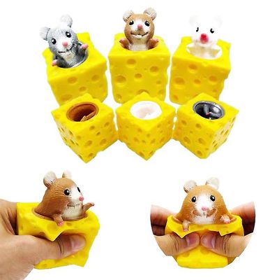 Handuo Magic Squirrel Stress Relief Legetøj Overraskelse Stump Animal Squirrel Cup