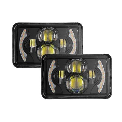 Scitoo 4x6 tommers LED-frontlykter H4 firkantet lys erstatning for GMC Chevrolet For Kenworth T800 T400 T600 W900b For H4651 H4652 H4656 2 stk. Uni...