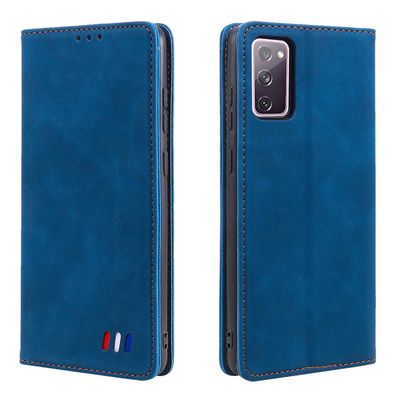 Etui til Samsung Galaxy S20 Fe Cover Magnetisk lukning Tegnebog Bog Flip Folio Stand View Læder cover Stødsikker - Blå