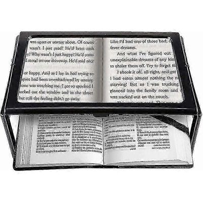 Suorakaiteen muotoinen lukusuurennuslasi A4 koko - handsfree ja LED-valaistu