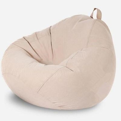 Helt ny ekstra stor bønne bag stoler sofa sofa cover innendørs lat solseng for voksne barn hotsale! kremet hvit Medium 80x90cm