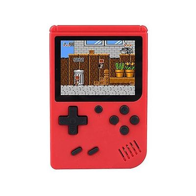 mickcara 8 bit 3,0" bærbar håndholdt spillekonsol med 500 indbyggede spil Rød
