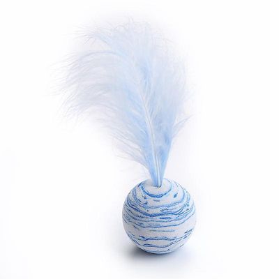 Cat Pet Legetøj Star Texture Ball Kaste Kat Supplies Feather Light Foam Kitten Interactive Funny Entertainment Legetøj Blå