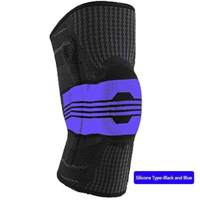 1Pcs silikone knæ pad skridsikker åndbar basketball vægtløftning foråret knæ støtte unisex professionel sport wrap 03 M