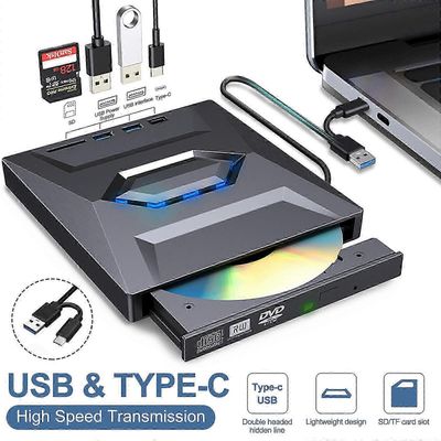 7in1 ulkoinen USB 3.0 DVD CD RW Writer Drive Burner Reader Player kannettavalle tietokoneelle SZRH A-C