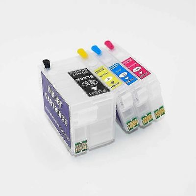 ainutlaatuinen 252XL T27XL T2711-T2714 uudelleentäytettävät mustepatruunat kaarisiruilla Epson WF-7110 7610 7620 14812 kuten kuvassa