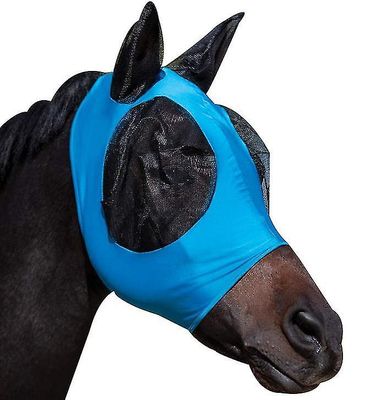 Åndbar hest flyvende maske anti-myg og insekt-bevis Hestehætte blå