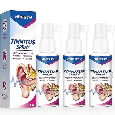 3kpl tinnitus spray korvan soittoa lievittävä korvatippoja kuulo 30ml