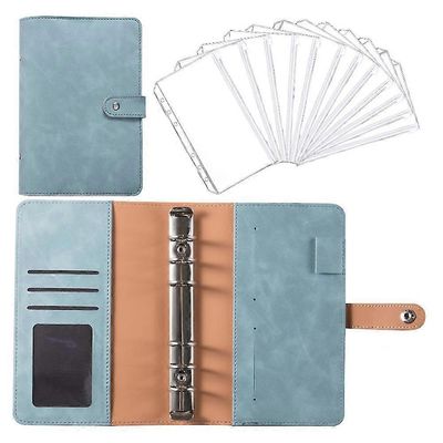 Notebook Binder Budget Planner Binder Cover Med 12 stykker Bindemiddellomme Personlige kontante budget konvolutter System 6 hul bindemiddel mappe