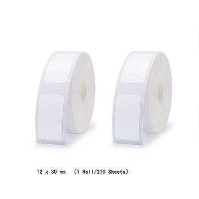 Boeyaa Trådløs etiketprinter Bærbar Pocketbluetooth termisk etiketprinter Hjemmekontor 12x30mm 2Roll