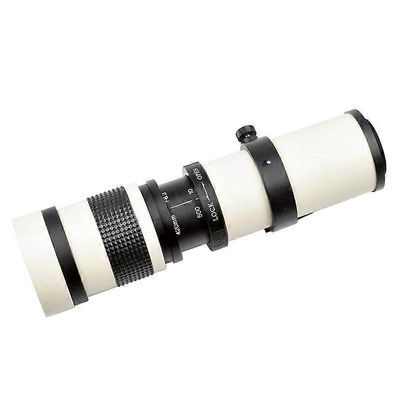 420-800mm telezoom-objektiivin manuaalinen zoom-objektiivi järjestelmäkameran objektiivi, joka sopii kameroihin valkoinen