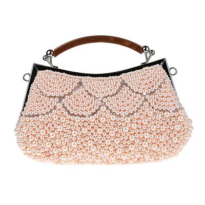 Kaxidy Efterligning Pearl Clutch Pung Pink