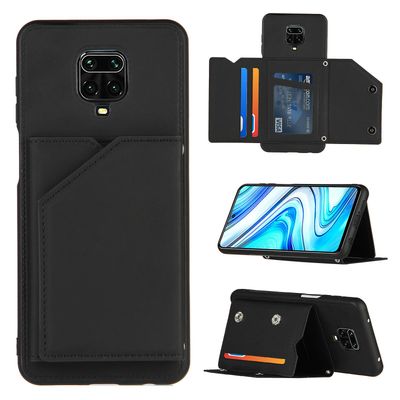 Gangxun Sag For Xiaomi Redmi Note 9 Pro / note 9s Vintage Cuir Cover Læder sag Kofanger - Noir