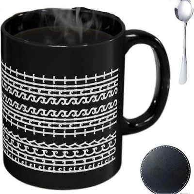 unbrand Hauskat kahvimukit musta 11oz, hauskoja toimistolahjoja, fuck this shit piilotettu viestimuki, lahja työtovereille ja työkavereille, kahvin...