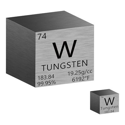 2pieces Wolfram-kube, rent metall høy tetthet elementer-kube, metall tetthet-kuber for elementer Collec Som vist