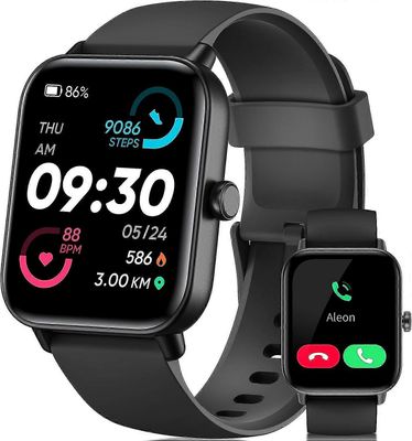 Älykello miehille Naiset, joilla on Bluetooth-puhelu, sisäänrakennettu Alexa1.8 DIY-valitsin veren hapella Heart Ra