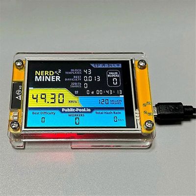 Uusi Nerdminer V3 2,8 tuuman BTC Solo Lottery Nerd Miner Crypto Solo Mining Machine Valokuvan väri