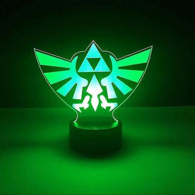 Legend Zelda 3d Led YöValo Lasten Makuuhuone Yövalo Anime Lamppu