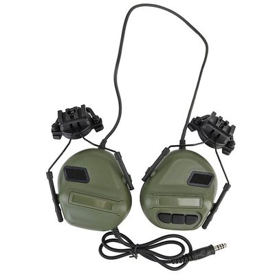 Utomhus taktiska hjälmar headset Grön