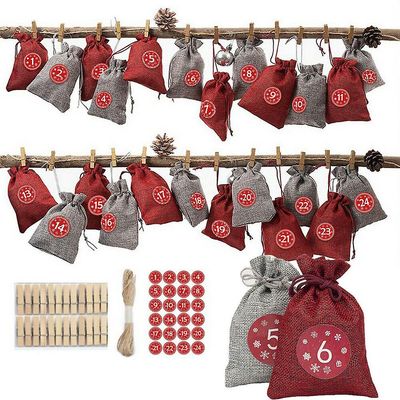 Witdreamer 24pcs julekalender gavepose juletræ hængende taske