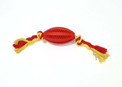 Pet Rubber Toy Kindar Tand Rengøring Fodbold Stor Hund Legetøj Utæt Ball rød