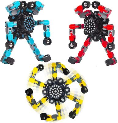 AIR 3pcs Nyt transformerbart spinning top legetøj (rød gul blå 3PCS)
